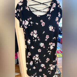 No Boundaries Black Foral Mini Dress